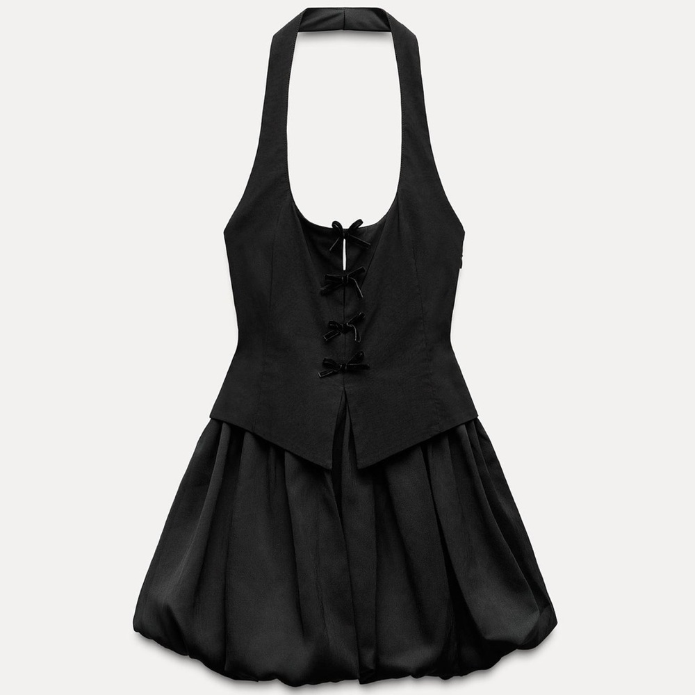 ZARA Bubble skirt halter dress